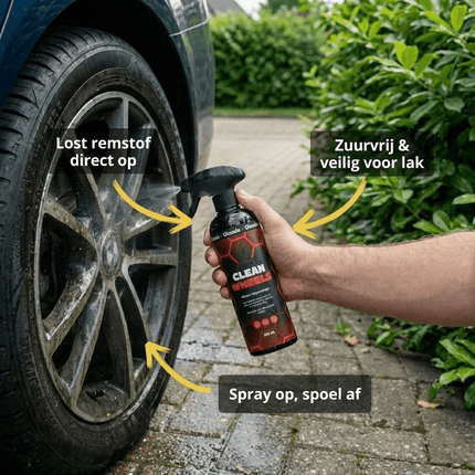 Glossio Clean Wheels Premium Velgenreiniger 500ML Krachtig Tegen Vuil voor een Glanzend Resultaat - VCTparts.nl