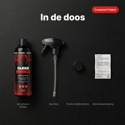 Glossio Glossio Clean Wheels Premium Velgenreiniger 500ML - Krachtige Remstof en Vuil Verwijderaar voor Alle Velgen met Veilig Glanzend Resultaat Glansz 9