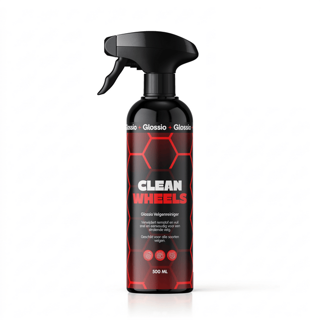 Glossio Clean Wheels Premium Velgenreiniger 500ML - Krachtige Remstof en Vuil Verwijderaar voor Alle Velgen met Veilig Glanzend Resultaat - VCTparts.nl