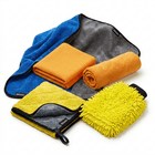 Glossio Glossio 5 - delige Microvezel Combideal Auto Wasset – XL Droogdoek 60x90cm en Krasvrije Washandschoen – Professionele Poetsset Combideal 1
