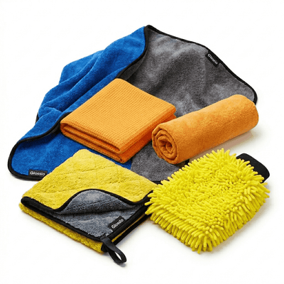 Tissu de polir en microfibre orange à serviette buffle pour un résultat sans strie - orange