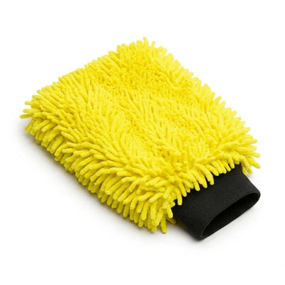 Gant de lavage de nettoyage de voiture - lavage avec microfibre absorbant pour le résultat de la brillance sans strie - orange
