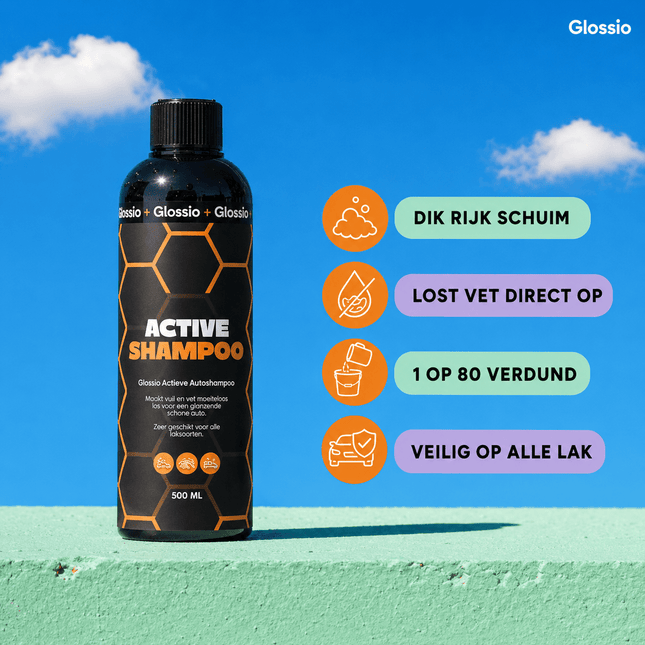 Glossio Glossio Bucketdeal – 6-delig Compleet Autowas Startpakket met Emmer, Shampoo en Droogdoek Combideal 14