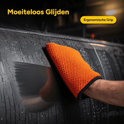 Glossio Glossio Clay Mitt Microvezel Schoonmaak Handschoen voor Vuilverwijdering Oranje NORGOS 3