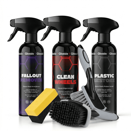 Glossio Glossio Combideal Banden en Velgen – Complete 7 - delige Set voor Perfect Schone Wielen en Diepzwarte Banden Combideal 1