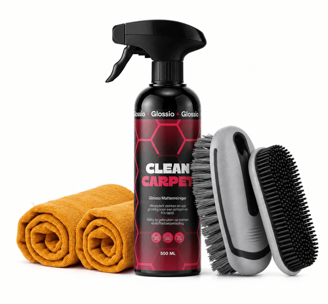 Glossio Glossio Combideal Bekleding en Tapijt Diepreiniging – 4-delige Set met Clean Carpet, Borstels en Microvezeldoeken Combideal 1