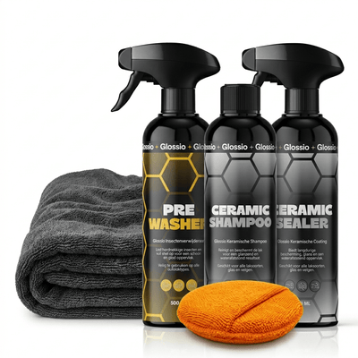 Glossio Combideal Ceramic Bescherming – Keramische Coating Set met Pre-Wash, Ceramic Shampoo en Ceramic Sealer