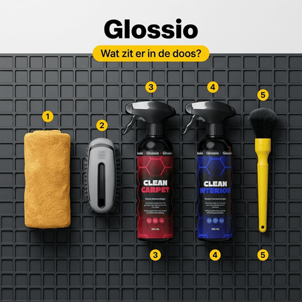 Glossio Glossio Combideal Interieur Reiniging – Complete 5 - delige Set voor een Showroom - Fris Interieur Combideal 6