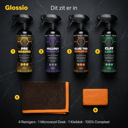 Glossio Glossio Combideal Lak Decontaminatie – Complete 6 - delige Kleiset voor een Spiegelgladde Lak Combideal 8