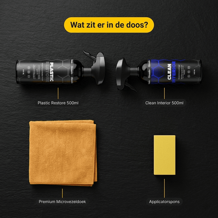 Glossio Glossio Combideal Plastic en Rubber Herstel – Complete 4 - delige Set voor een Diepe OEM - Finish Combideal 6