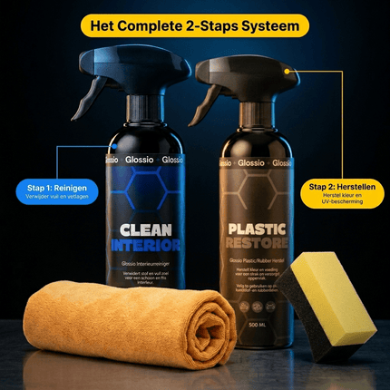 Glossio Glossio Combideal Plastic en Rubber Herstel – Complete 4 - delige Set voor een Diepe OEM - Finish Combideal 8