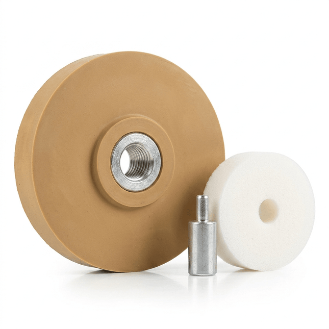 Glossio Glossio Lijmverwijderaar Wiel 88mm – Rubberen Schijf voor Lijmresten en Stickers Accessoire voor Boormachine AMiO 1