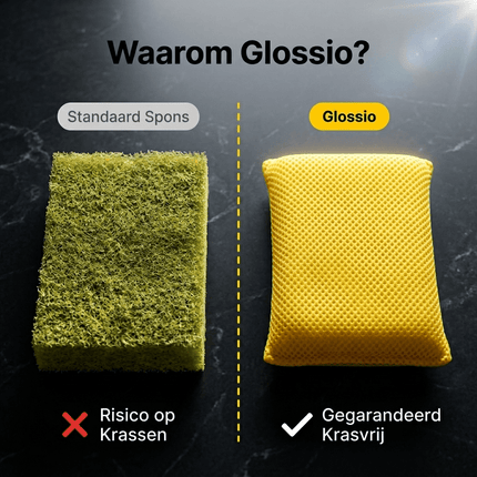 Glossio Glossio Insecten - en Teerverwijderaar Spons – Krachtige Microvezel Reinigingsspons Geel AMiO 2