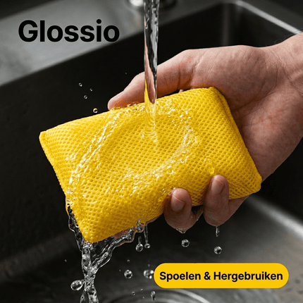 Glossio Glossio Insecten - en Teerverwijderaar Spons – Krachtige Microvezel Reinigingsspons Geel AMiO 8