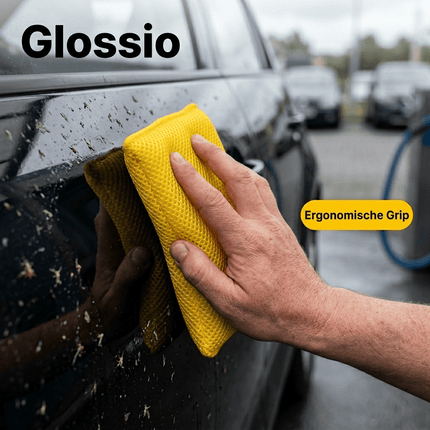 Glossio Glossio Insecten - en Teerverwijderaar Spons – Krachtige Microvezel Reinigingsspons Geel AMiO 5