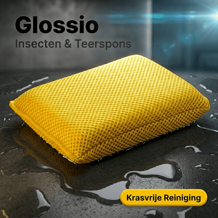 Glossio Glossio Insecten - en Teerverwijderaar Spons – Krachtige Microvezel Reinigingsspons Geel AMiO 9