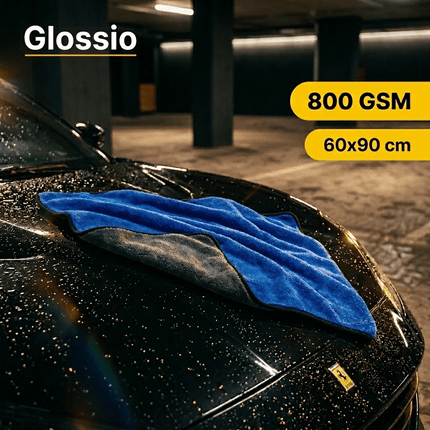 Glossio Glossio Mega Dry XL Microvezel Droogdoek Blauw/Grijs 60x90cm 800gsm voor Snel en Veilig Drogen AMiO 7
