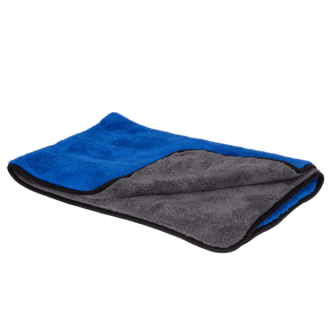 Glossio Mega Dry XL Microvezel Droogdoek Blauw/Grijs 60x90cm 800gsm voor Snel en Veilig Drogen - VCTparts.nl
