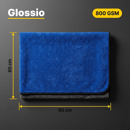 Glossio Glossio Mega Dry XL Microvezel Droogdoek Blauw/Grijs 60x90cm 800gsm voor Snel en Veilig Drogen AMiO 4