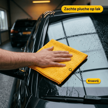 Glossio Glossio Oranje Glas Drogingsdoek met Wafelstructuur voor een Streeploos Resultaat NORGOS 3