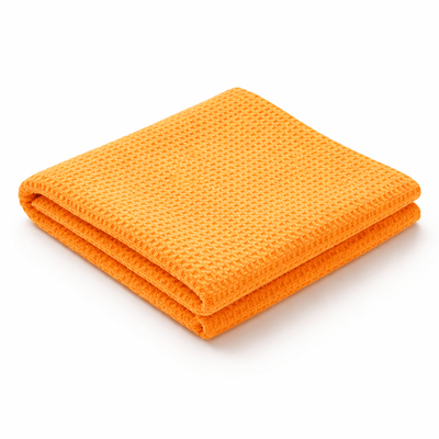 Glossio Oranje Glas Drogingsdoek met Wafelstructuur voor een Streeploos Resultaat