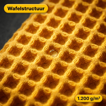Glossio Glossio Oranje Glas Drogingsdoek met Wafelstructuur voor een Streeploos Resultaat NORGOS 7