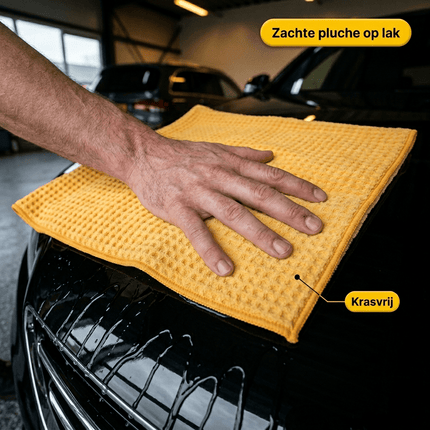 Glossio Glossio Oranje Glas Drogingsdoek met Wafelstructuur voor een Streeploos Resultaat NORGOS 5