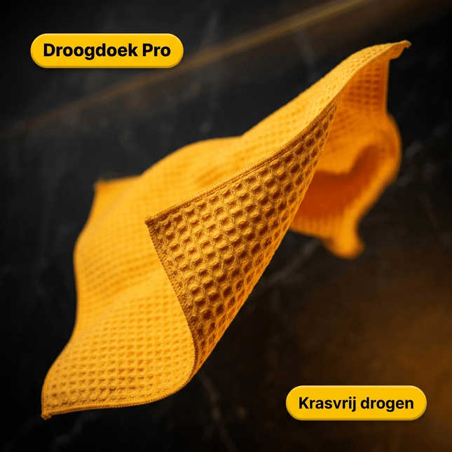 Glossio Oranje Glas Drogingsdoek met Wafelstructuur voor een Streeploos Resultaat - VCTparts.nl