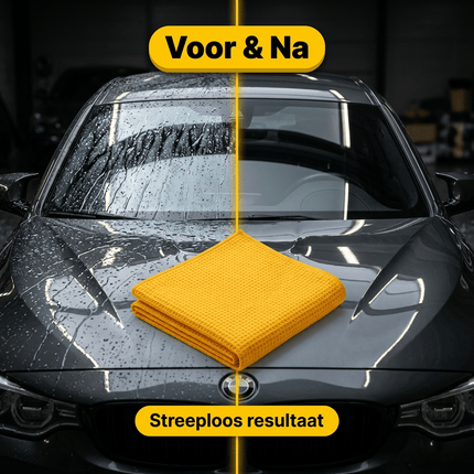 Glossio Glossio Oranje Glas Drogingsdoek met Wafelstructuur voor een Streeploos Resultaat NORGOS 4