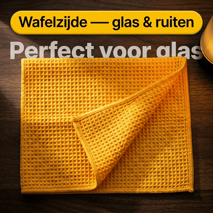 Glossio Glossio Oranje Glas Drogingsdoek met Wafelstructuur voor een Streeploos Resultaat NORGOS 6