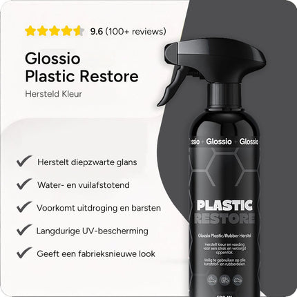Glossio Plastic/Rubber Restore Premium Bumper en Rubber Kleurherstel 500ML Beschermd Langdurig - VCTparts.nl