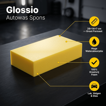 Glossio Glossio Super Foaming XXL Car Wash Spons – Voor een Maximale Schuimervaring (28x14x7 cm) AMiO 3