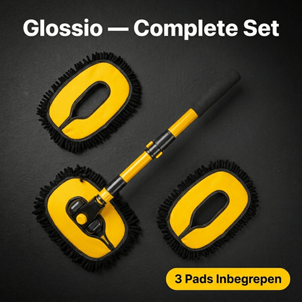 Glossio Glossio Telescopische Wasborstel Set – Inclusief 3 Verwisselbare Microvezel Pads (46 - 100 cm) AMiO 3
