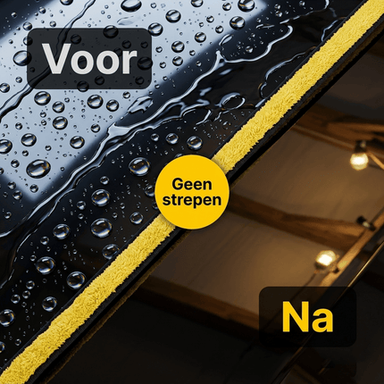 Glossio Glossio Ultra Dry Microvezel Droogdoek Geel/Grijs 30x40cm 950gsm voor Snel en Vlekkeloos Drogen AMiO 3