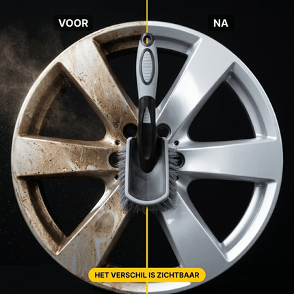 Glossio Glossio Ultrazachte Velgenreinigingsborstel voor Krasvrije Reiniging Grijs AMiO 4