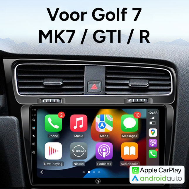 CarPlay & Android Auto Draadloos Scherm voor Volkswagen Golf 7 (GTI, R, GTE, GTD, Variant, Alltrack, Sportsvan) – NBT Discover Media Touchscreen & GPS Navigatie – Inbouwen / Inbouwservice / Installatie