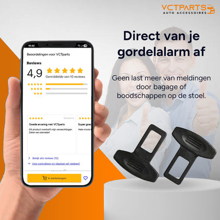 Gordel Clip Alarmstopper Zwart Carbon – Voorkomt Gordelwaarschuwing in Auto (set) - VCTparts.nl