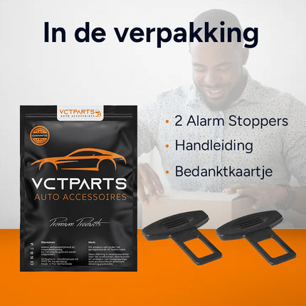 Gordel Clip Alarmstopper Zwart Carbon – Voorkomt Gordelwaarschuwing in Auto (set) - VCTparts.nl