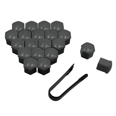 Bouchons de roue de roue gris Caps de protection des câpres de protection 20 pièces - 19 mm (ensemble)