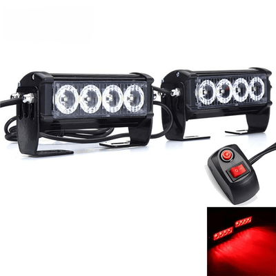 Grill Flitsers Rood LED Stroboscoop Zwaailichten [Grillflitsers - Bumperflitsers]