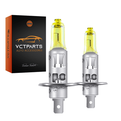 H1 Halogeen Koplampen Dimlicht 3000K Geel Licht (set 2 stuks)