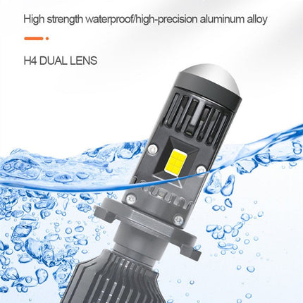 H7 LED Motor Koplamp met Projector Lens (1 stuk) – Mini Turbo Fan Canbus Bi - Beam Grootlicht en Dimlicht 6000K Helder Wit Motor LED Verlichting - VCTparts.nl