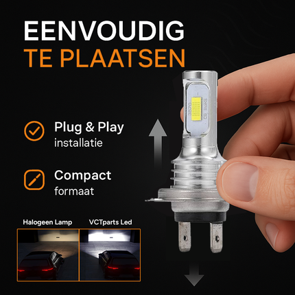 Dimlicht & Parkeerlicht LED H7 + T10 8000k ijsblauw (set) [ijsblauwe koplampen - ijsblauwe Dimlichten]
