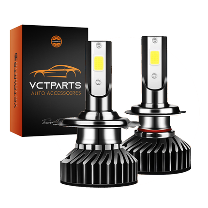 H7 LED Dimlicht Koplampen 3000K – Geel Licht met Ventilator en Canbus Decoder (Set van 2) - VCTparts.nl