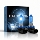 HaloVision HaloVision Halogeen Koplampen H11 – 12V 3000Lm 5500K Koud Wit – Blauw Glas Super White Dimlicht Grootlicht Halogeenlampen Set van 2 Autolampen HaloVision 1
