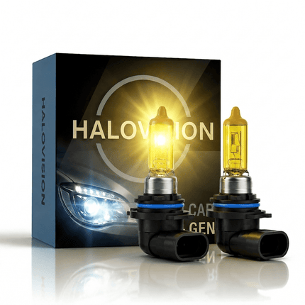 HaloVision HaloVision Halogeen Koplampen HB3 9005 – 12V 3000K Retro Geel – Warmgeel Klassiek Dimlicht Grootlicht Halogeenlampen Set van 2 Autolampen HaloVision 1