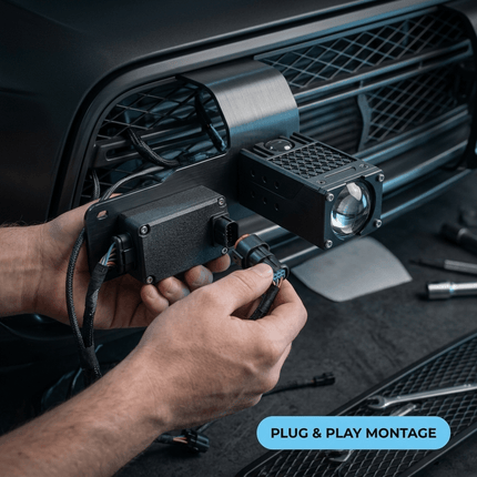 HaloVision Halovision Turbo LED Grill Verlichting - Set van 2 Single Lens Matrix Laser Lampen 45W/70W - Auto en Offroad Voertuigen 12V-24V Combo Beam IP68 HaloVision 4