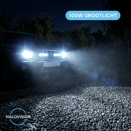 HaloVision Halovision Turbo LED Grill Verlichting - Set van 2 Triple Lens Matrix Laser Lampen 70W/100W - Auto en Offroad Voertuigen 12V-24V Combo Beam IP68 HaloVision 4