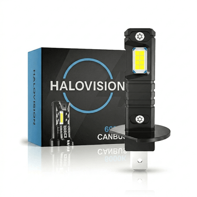HaloVision Turbo LED Koplamp H1 - 1 stuk 25W 5000Lm 6000K Helder Wit - Canbus Plug en Play Motor Koplamp en Auto Reserve LED