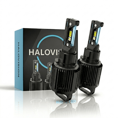 HaloVision Turbo LED Koplampen H15 – 25W 5000Lm 6000K Helder Wit – Canbus Plug and Play DRL Grootlicht LED Set van 2 Autolampen